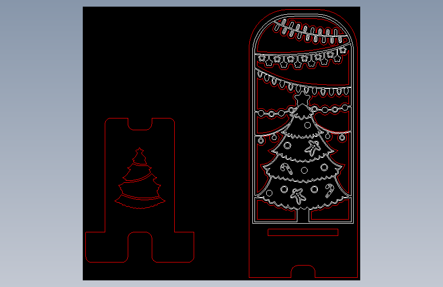 手机支架Phone stand 5mm_Cristmas
