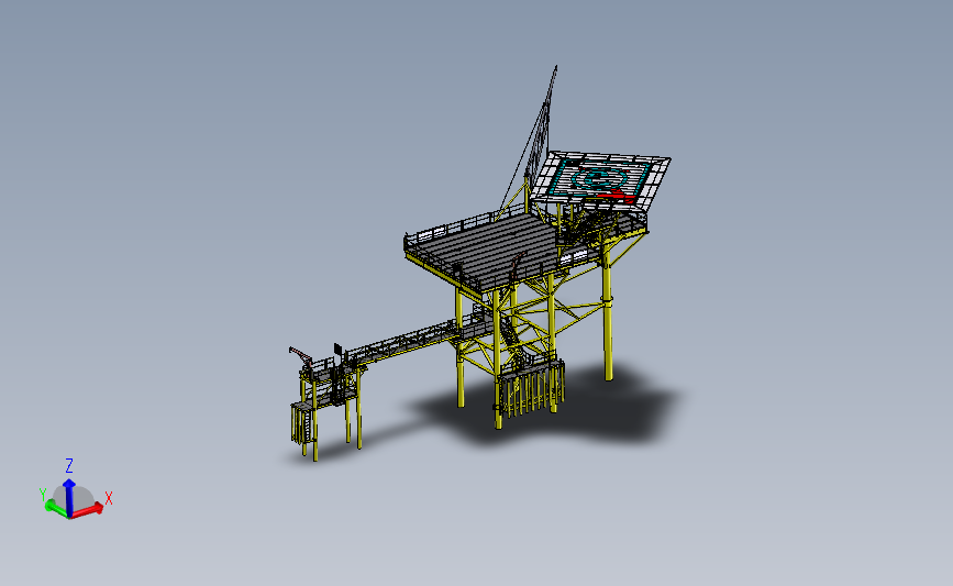 海上平台三维模型