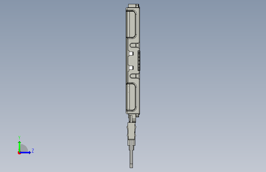 2.5英寸硬盘3D模型组件 笔记本电脑 2.5英寸SSD硬盘 左侧视图