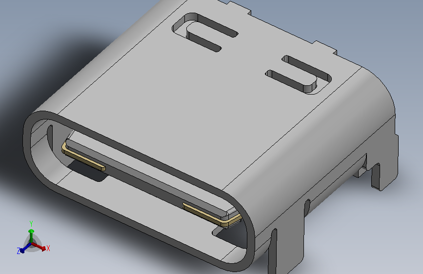 USB Type-C 母座用于连接 USB Type-C 公头线缆（如充电线、数据线）Raspberry Pi 4 Model B（树莓派 4B）主板上的母头 USB Type-C 接口Female USB Type C Connector, RPi4ModelB