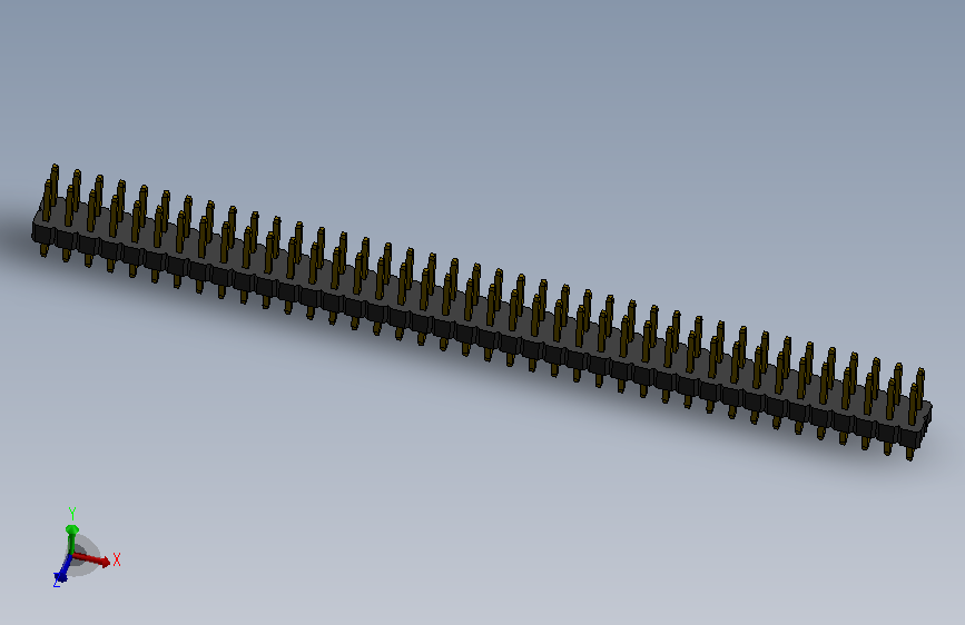 单排直针连接器排针2.54 mm DUPONT MALE PIN HEADER, IO, 2X40, RPi4ModelB