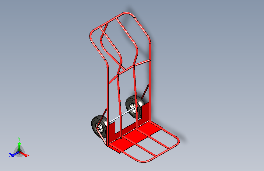 手推货车3D模型