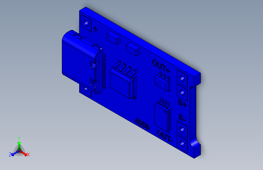 1S 4056 BMS和USB C型连接器模块 1S 4056 BMS和USB C型连接器模块  Type-C 插座Type-C插口