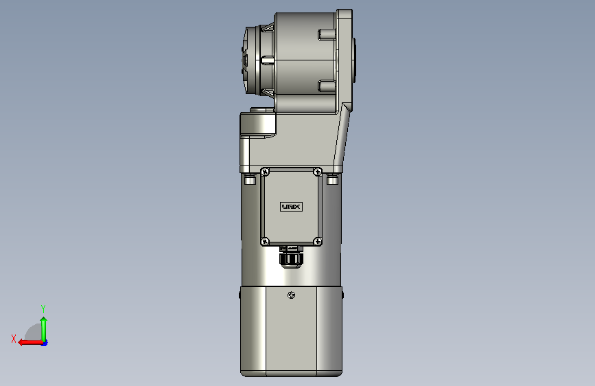 交流调速电机带刹车和接线盒 YN90-120NADCFJ~90JZ-RC 背面视图