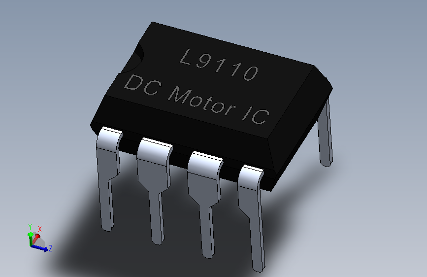 L9110 IC DC Motor Driver.SLDPRT_L9110 IC直流电机驱动器