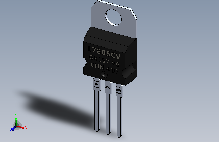 L7805CV Linear Voltage Regulator.SLDPRT_L7805CV 线性电压调节器