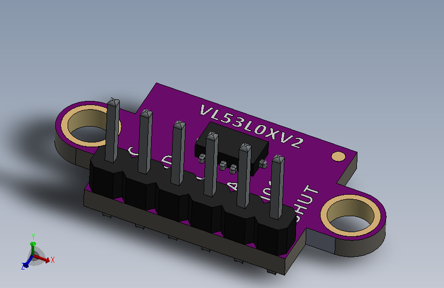 Laser Ranging Sensor VL53L0XV2.SLDPRT_激光测距传感器 VL53L0XV2