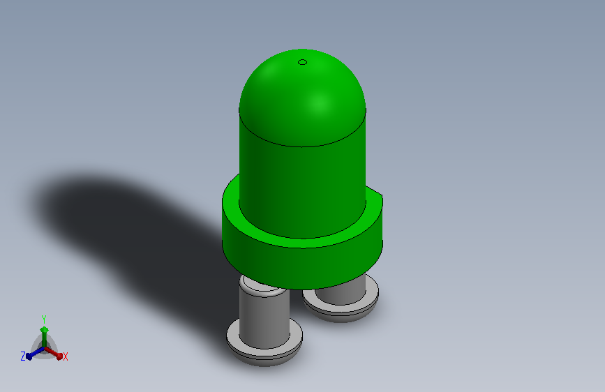 LED Small GREEN Soldered.SLDPRT_小型绿色发光二极管已焊接