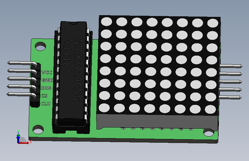LED Module 8x8 MAX7219.SLDPRT_8x8 LED模块 MAX7219