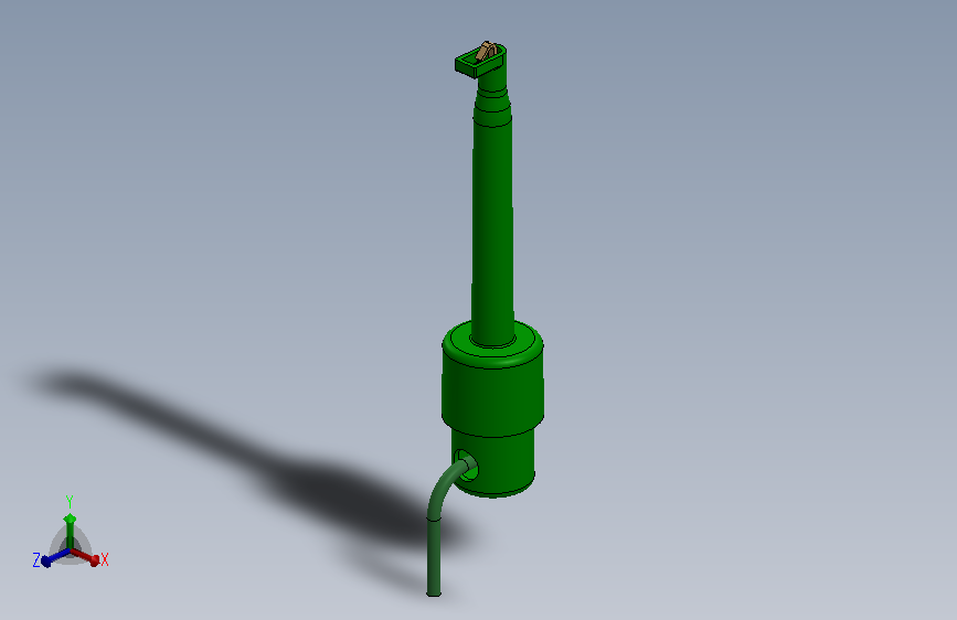 Mini-Hook Probe GREEN-001.SLDPRT_微型-钩型探针 绿色-001