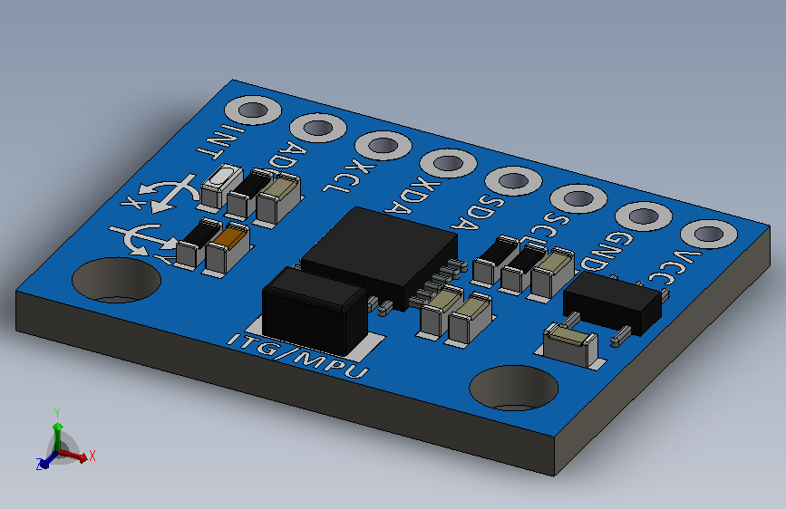 MPU6050 3 Axis Accelerometer Gyroscope.SLDPRT_MPU6050 三轴加速度计陀螺仪