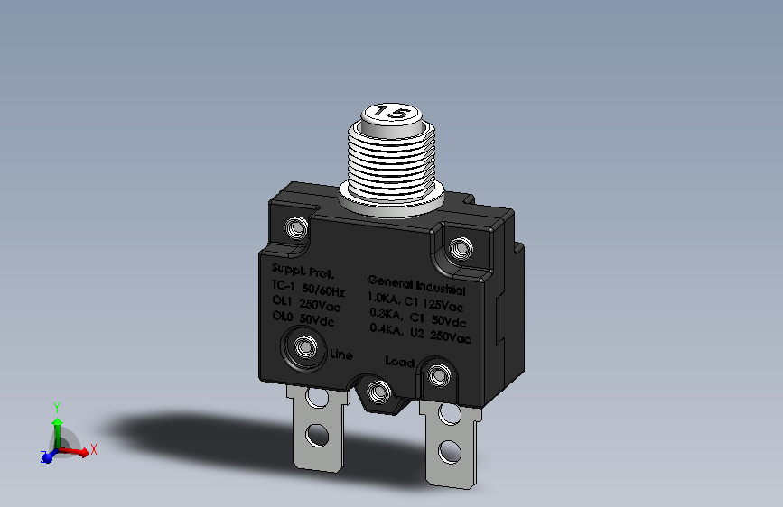 Push-Button Circuit Breaker.SLDPRT_按鈕式斷路器