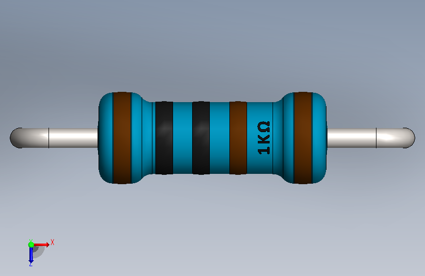 Resistor 1K Ohm Blue.SLDPRT_1K欧电阻 瓷蓝