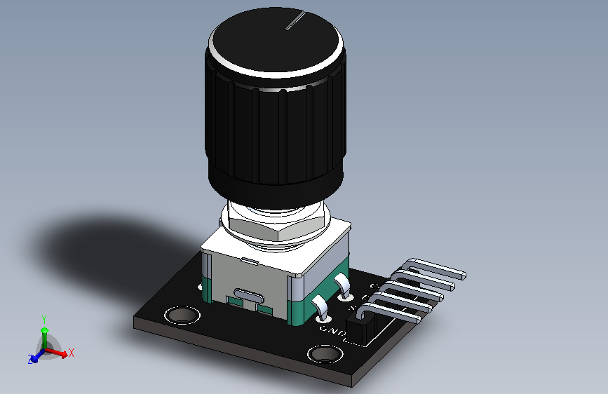 Rotary Encoder Knob Module.SLDPRT_旋转编码器旋钮模块