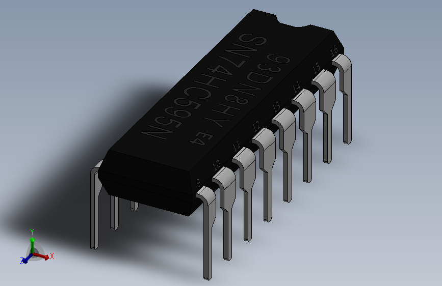 SN74HC595N Shift Register.SLDPRT_SN74HC595N 移位寄存器