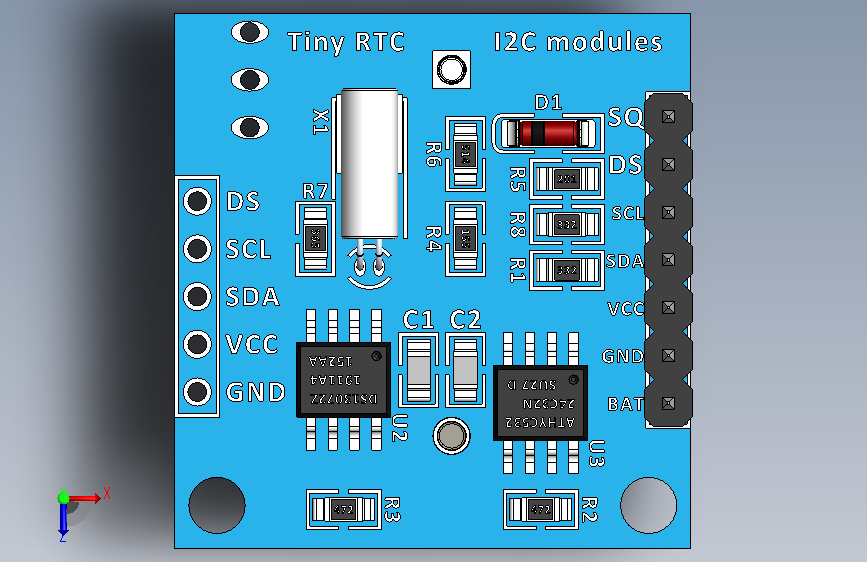 Tiny RTC I2C DS1307.SLDPRT_微型实时时钟I2C DS1307