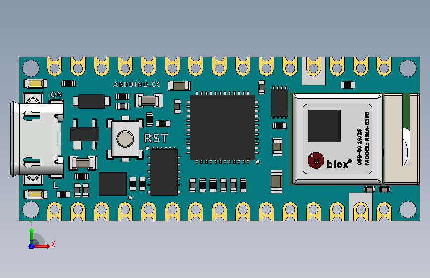 Arduino Nano 33 IoT.SLDPRT_Arduino Nano 33 物联网_SOLIDWORKS 2019_模型图纸下载 – 懒石网