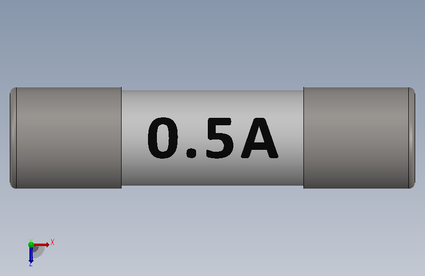 Ceramic Fast Blow Fuse 0.5A.SLDPRT_陶瓷快速熔断保险丝 0.5A