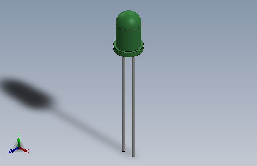 Led Green 5 mm_绿光5毫米LED.SLDPRT