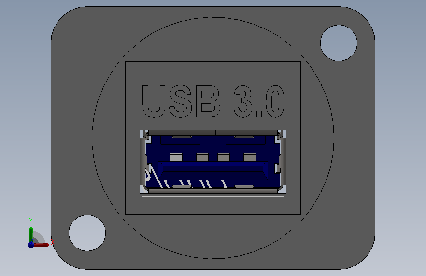 Adaptador USB 3.0集线器USB3.0(Hub USB 3.0) 正面视图