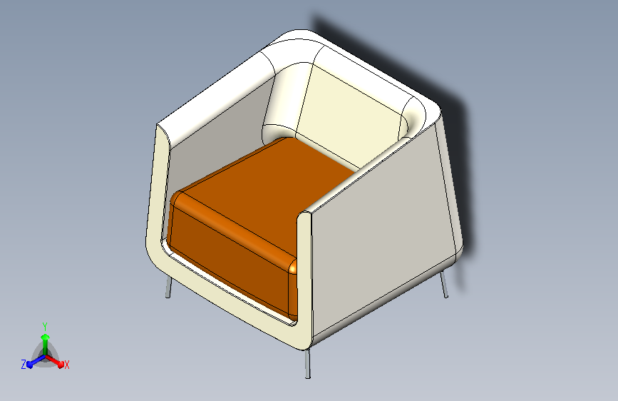 现代椅子组件沙发座椅