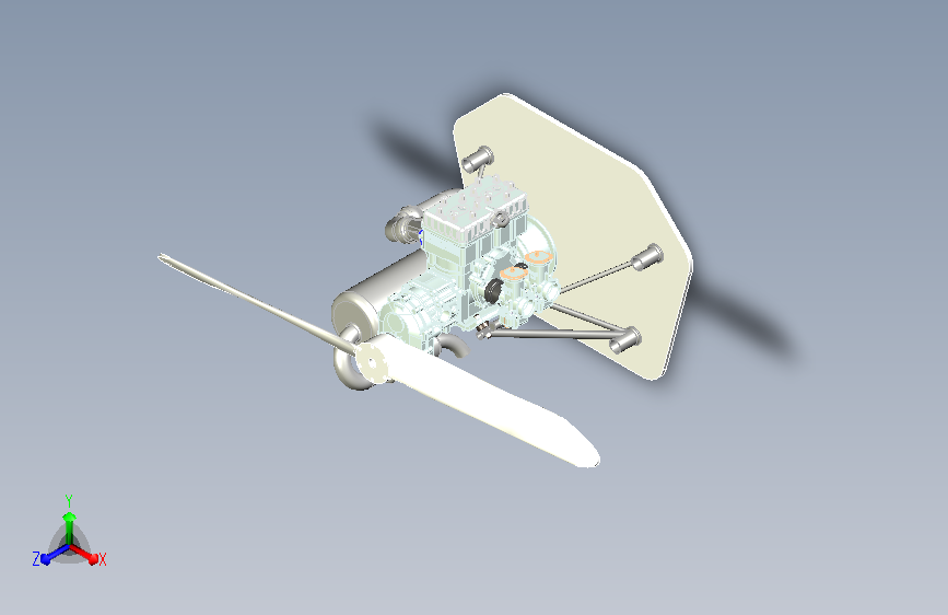 庞巴迪飞机发动机3D模型 UG(NX)设计