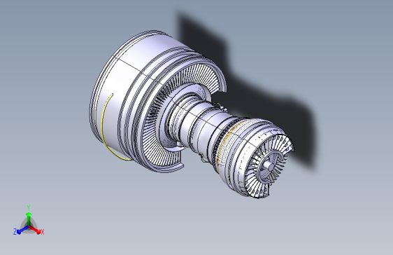 普惠纯动力1000G发动机 CATIA