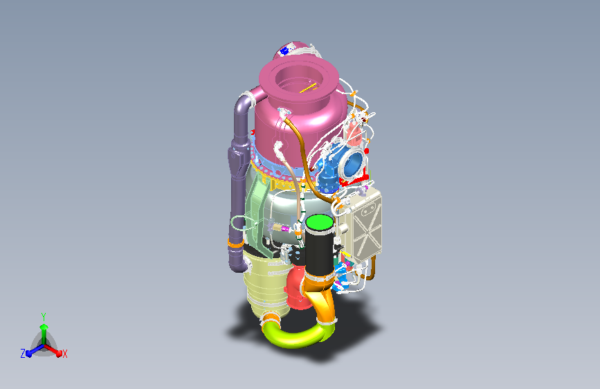 GTCP85-98D 燃气涡轮发动机 STP格式