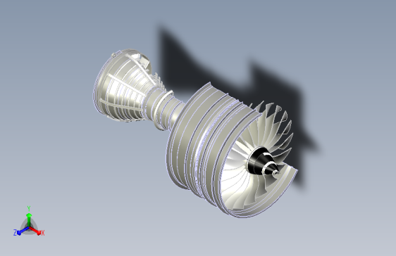 高旁通涡扇2阀芯发动机 CATIA stp