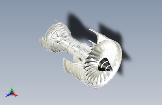 罗罗 rolls-royce trent-900 涡扇发动机 CATIA stp