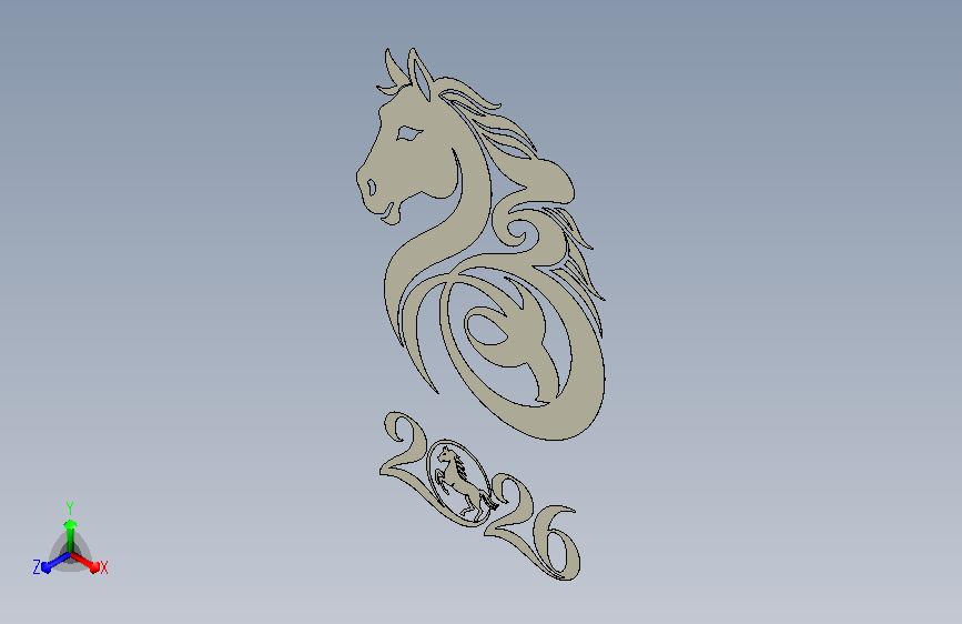 马年金色浮雕设计