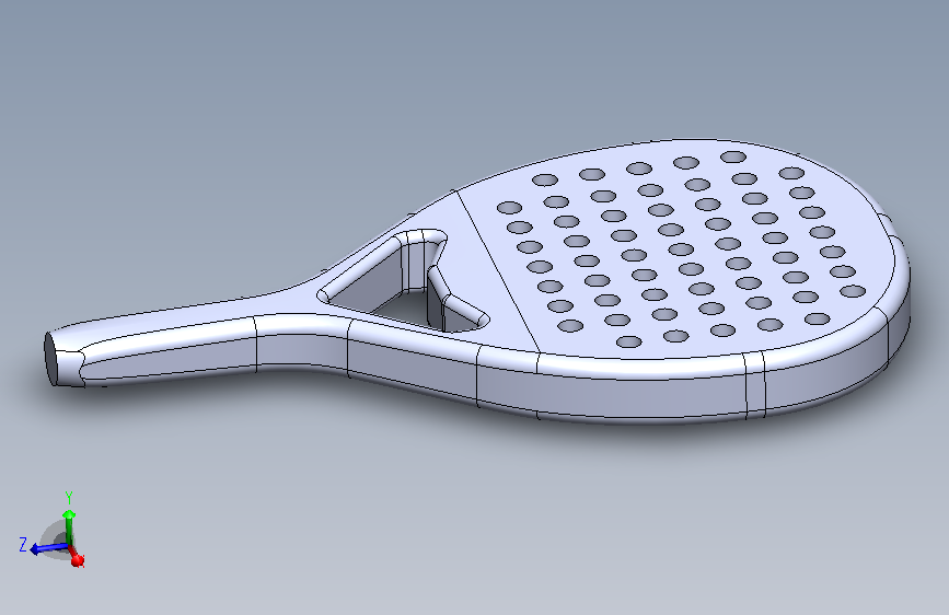 使用SolidWorks设计的网球拍