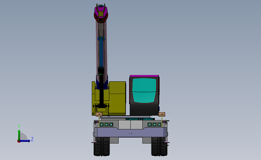 移动吊车 Solidworks 2018 模型图纸下载 懒石网