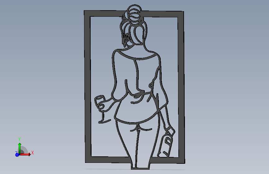 优雅的酒与美女画作