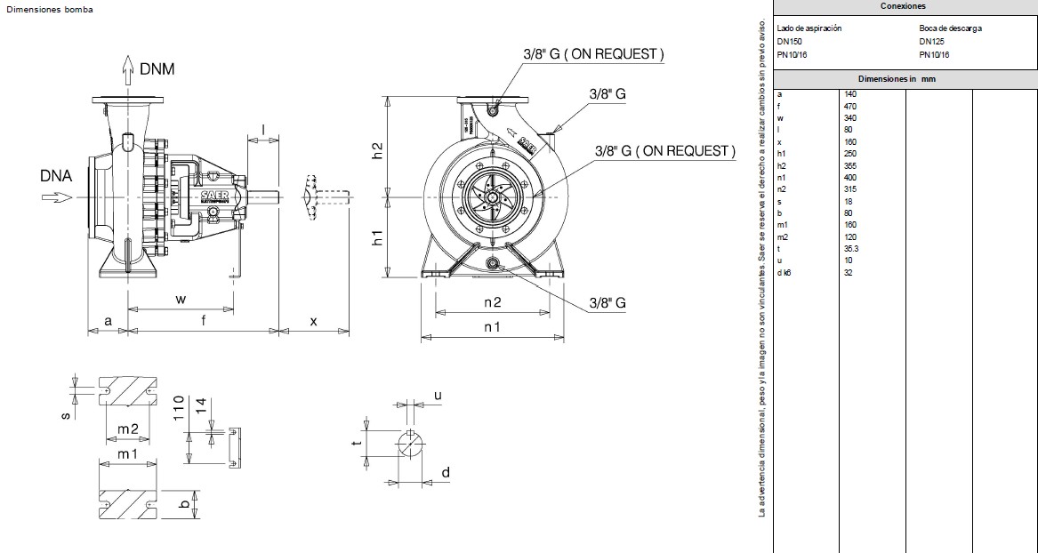 离心泵 6NCB 125-250_.