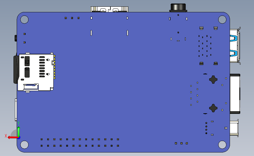 Orange Pi 3 LTS芯片开发板 背面视图