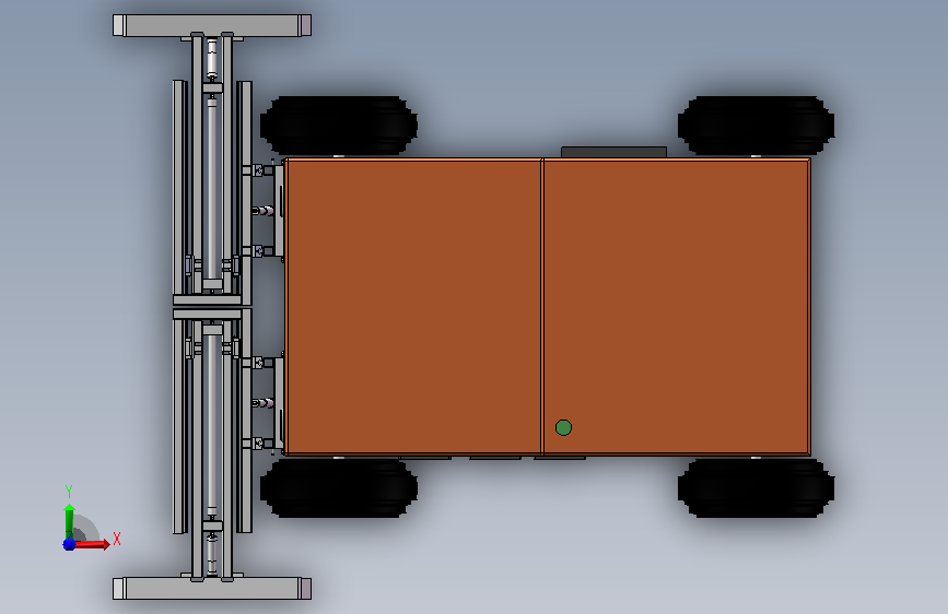 限位式猪舍清洁机器人结构设计sw+CAD+说明书 正面视图