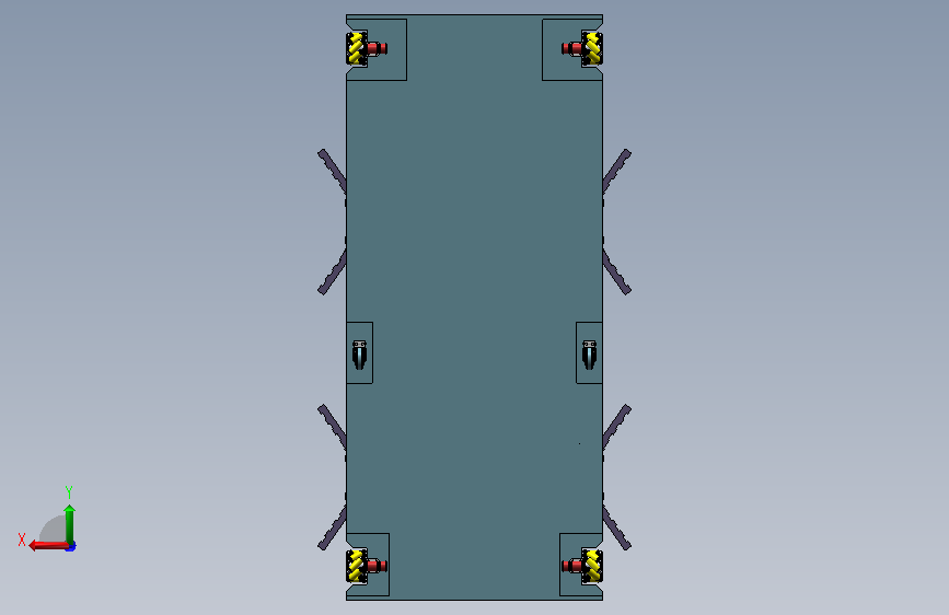 挪车机构设计sw+CAD+说明书 背面视图