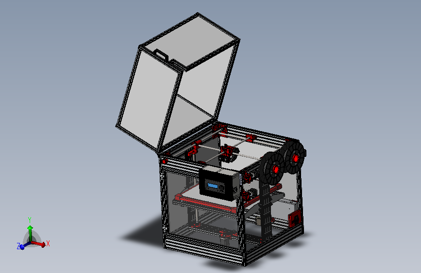 3D双送料打印机完全模型 132929