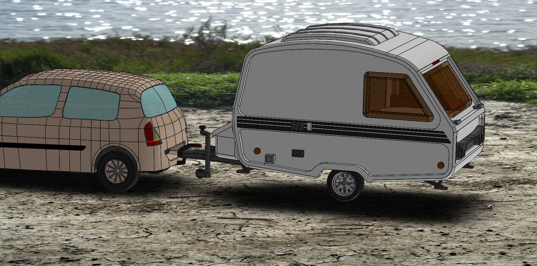 Caravan N 126 D小型房车拖车_SOLIDWORKS 2016_模型图纸下载 – 懒石网