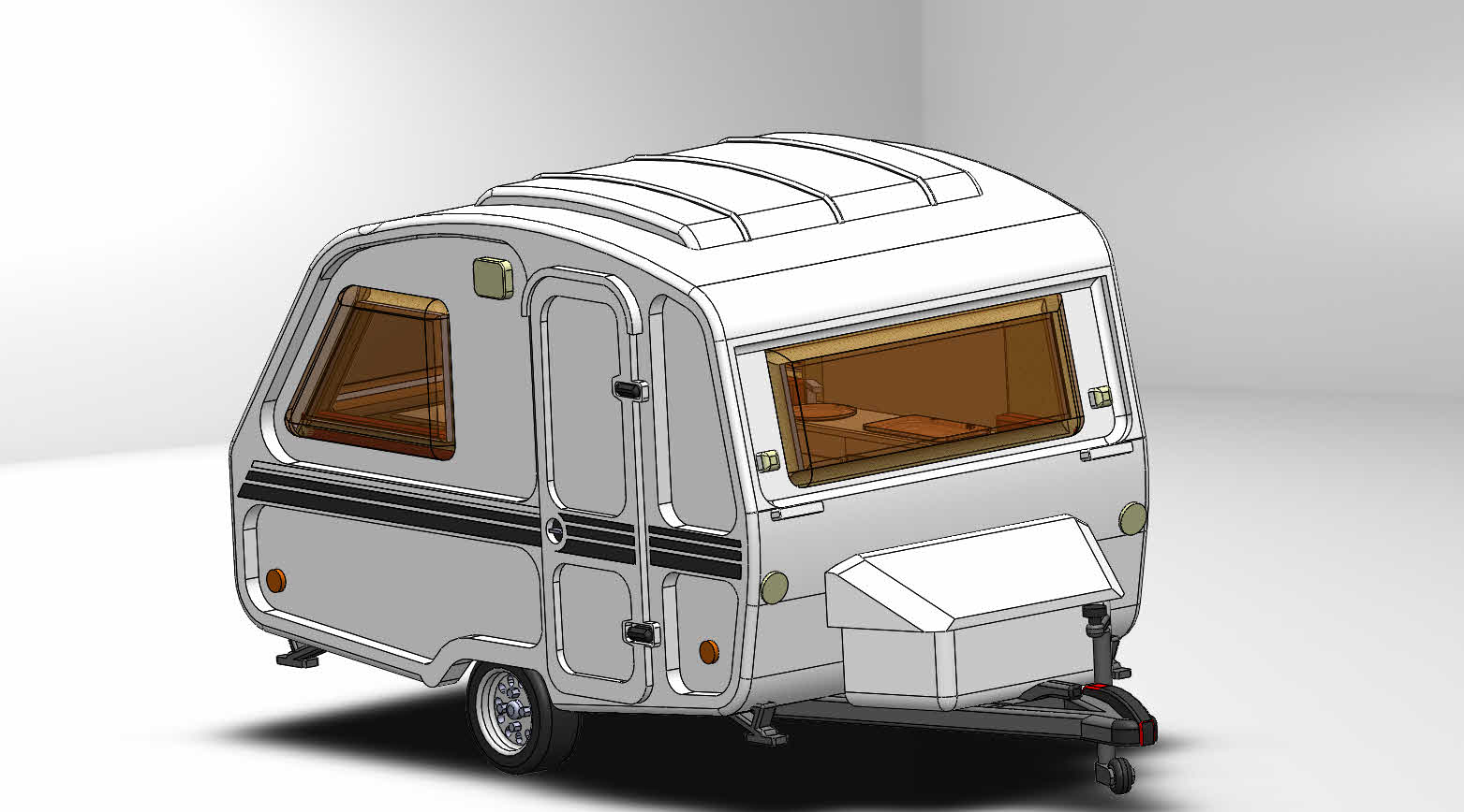 Caravan N 126 D小型房车拖车_SOLIDWORKS 2016_模型图纸下载 – 懒石网