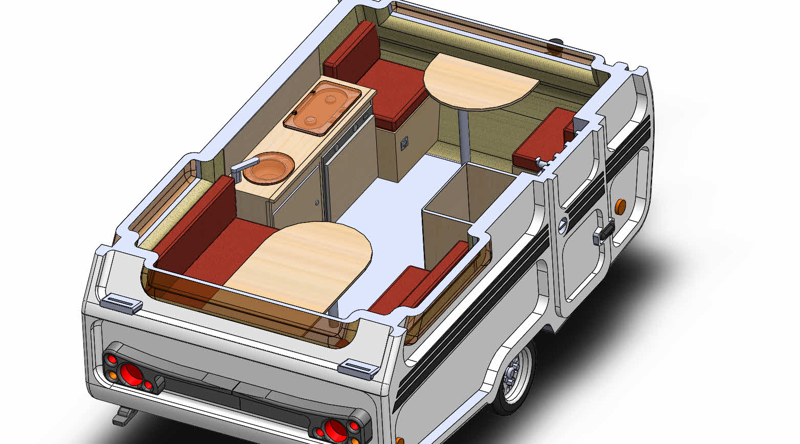 Caravan N 126 D小型房车拖车_SOLIDWORKS 2016_模型图纸下载 – 懒石网