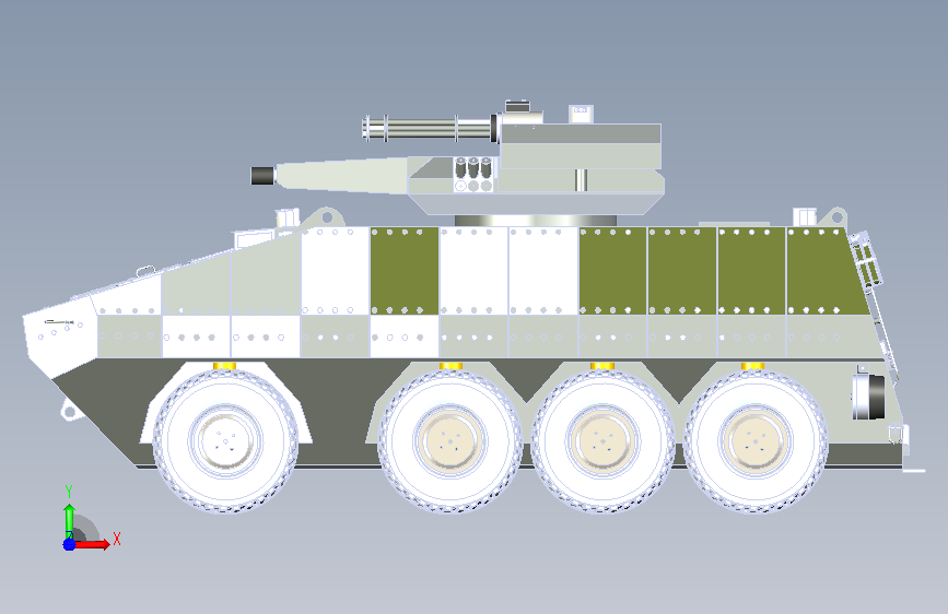 8x 8装甲车SW17 正面视图