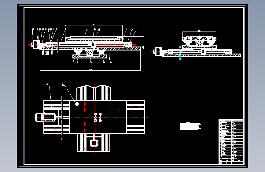 数控钻床XY工作台 cad