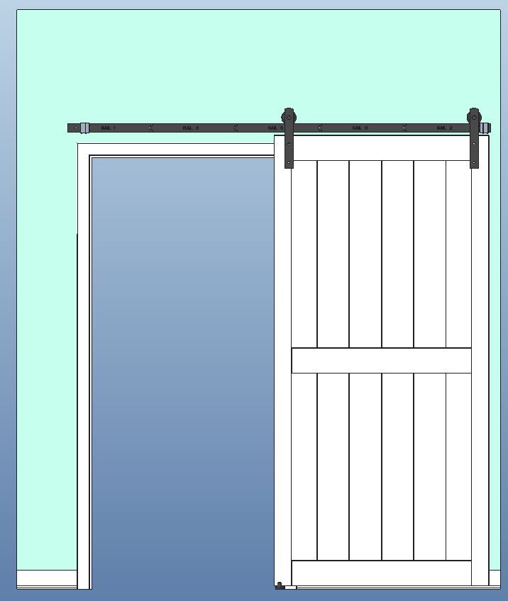 136-各类门-滑动谷仓门带40x80门 STEP