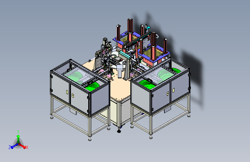 按钮开关弹性杆组装机3D模型