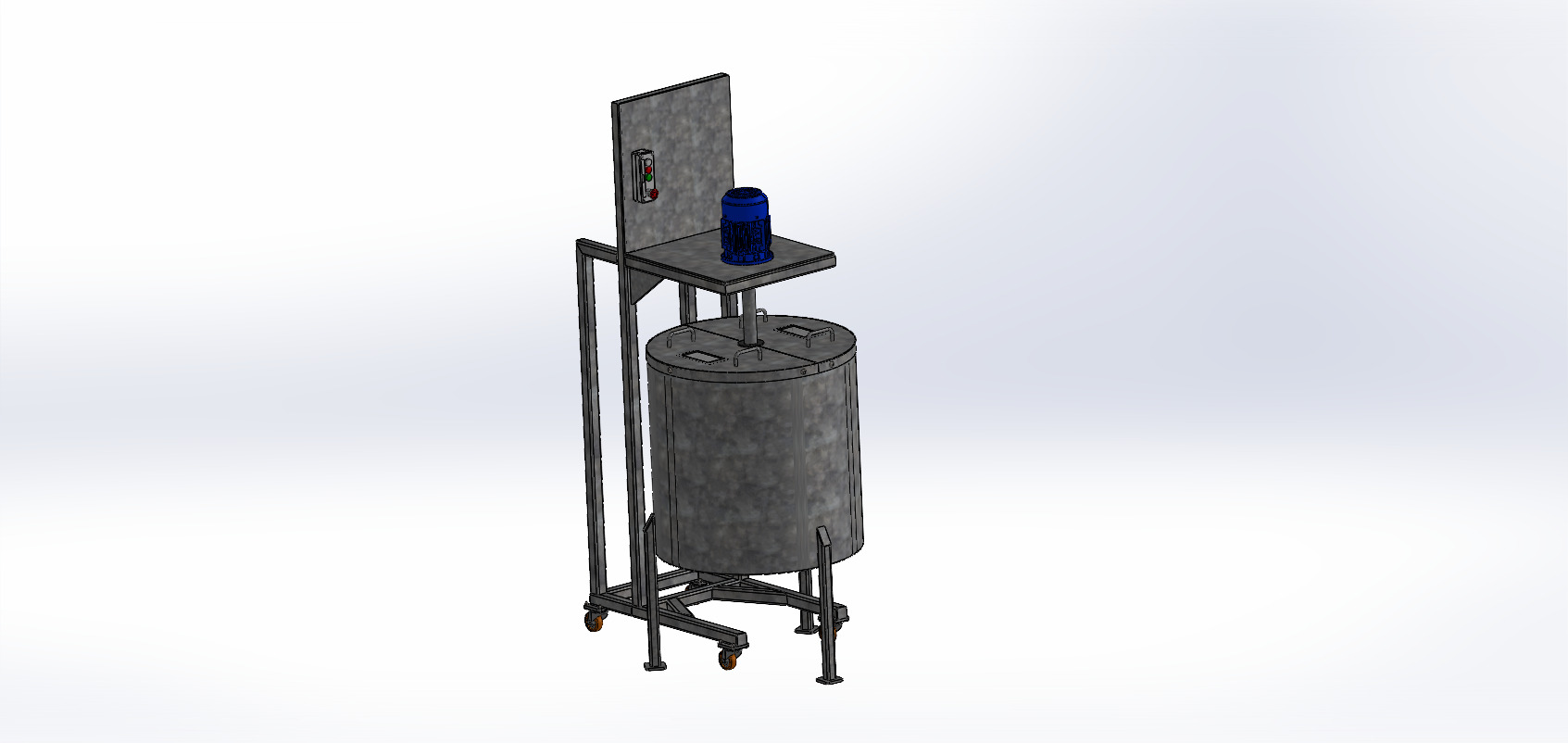 A0008689-单电机1.5kw 1500转分钟的简单塑炼机搅拌罐
