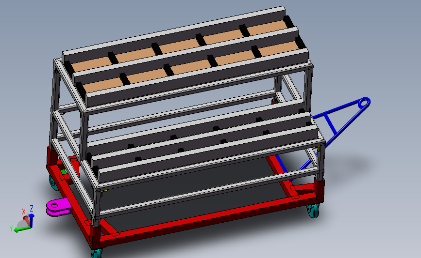 汽车厂发动机转运车