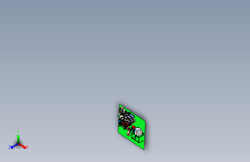 打磨缸体，上缸套的3D布局图