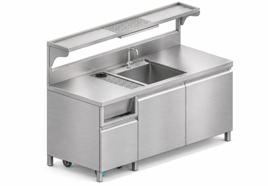 A0008892-商用不锈钢水槽工作站